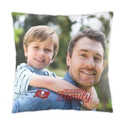 NFL 16x16 Throw Pillow with Tampa Bay Buccaneers, Family Logo design