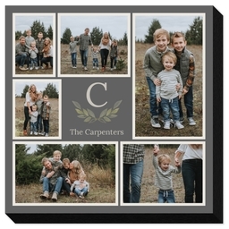 5x5 Same-Day Mounted Print with Botanical Monogram design