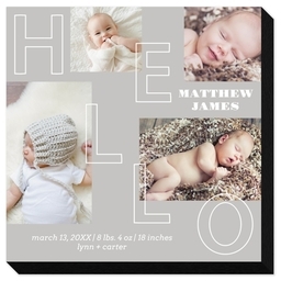 5x5 Same-Day Mounted Print with Simple Hello design