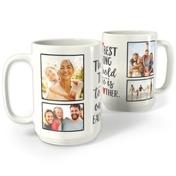 White Photo Mug, 15oz with Each Other Hearts design