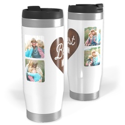 Photo Travel Tumbler with Best Mom Heart design
