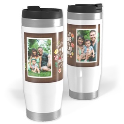 Photo Travel Tumbler with Glad You Are Mine design