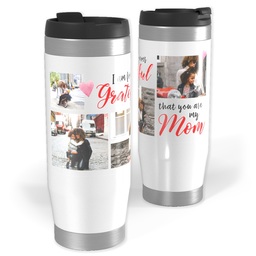Photo Travel Tumbler with Grateful Mom design