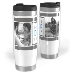 Photo Travel Tumbler with Best Dad Ever design