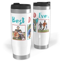 Photo Travel Tumbler with Best Dad Ever Heart design