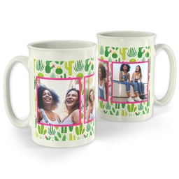 Bistro Photo Mug, 18oz with Cactus Coffee design