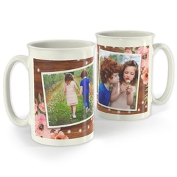Bistro Photo Mug, 18oz with Garden Party design