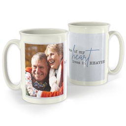 Bistro Photo Mug, 18oz with Heart in Heaven design