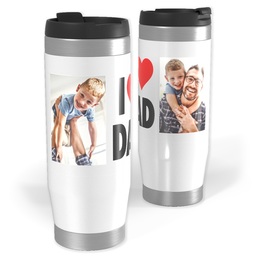Photo Travel Tumbler with I Heart Dad design