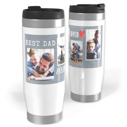 Photo Travel Tumbler with Loved Hero design