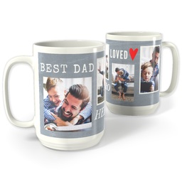White Photo Mug, 15oz with Loved Hero design