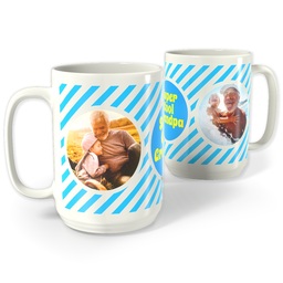 White Photo Mug, 15oz with Super Cool design