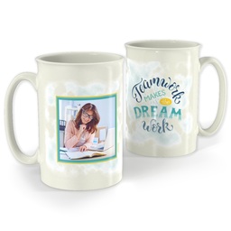 Bistro Photo Mug, 18oz with Teamwork design