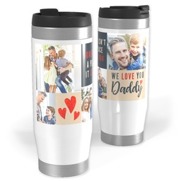 Photo Travel Tumbler with We Love You Dad design