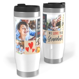 Photo Travel Tumbler with We Love You Grandad design