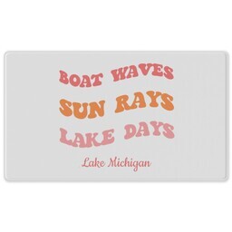 Rubber Backed Gaming Mat with Boat Waves design