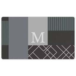 Rubber Backed Gaming Mat with Geometric Shapes design