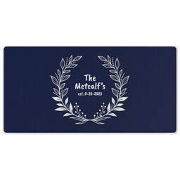 Rubber Backed Desk Mat with Laurel Name design