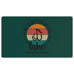 Rubber Backed Gaming Mat with Life is Better design