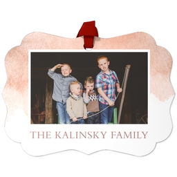 Personalized Metal Ornament - Scalloped with A Golden Year design