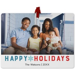 Photo Double-Sided Ornament with Decorative Display design