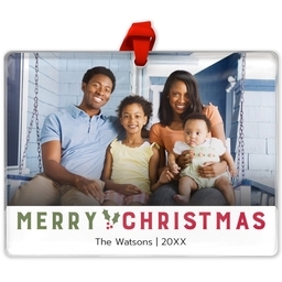 Rectangle Acrylic Photo Ornament with Framed Sentiment design