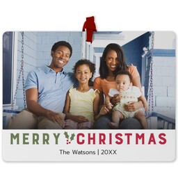 Photo Double-Sided Ornament with Framed Sentiment design