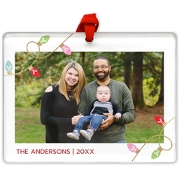 Rectangle Acrylic Photo Ornament with Illuminated Corners design