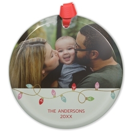 Circle Acrylic Ornament with Illuminated Corners design