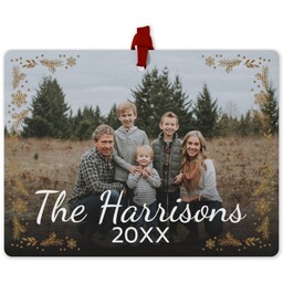 Photo Double-Sided Ornament with Swanky Message  design