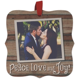 Maple Ornament - Fancy Brackets with Retro Holiday design