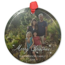Circle Acrylic Ornament with Handwritten design