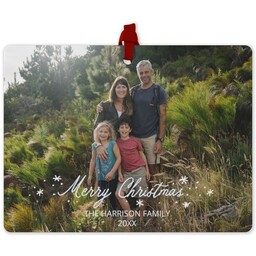 Photo Double-Sided Ornament with Handwritten design