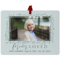 Photo Double-Sided Ornament with Beautiful Memories design