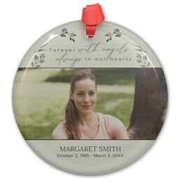 Circle Acrylic Ornament with Celebration of Life design
