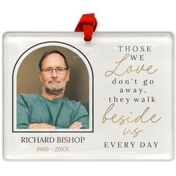 Rectangle Acrylic Photo Ornament with In Our Hearts design