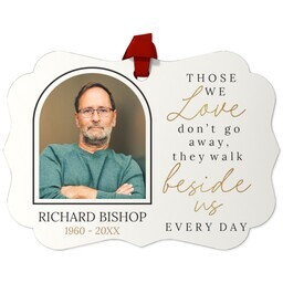 Personalized Metal Ornament - Scalloped with In Our Hearts design