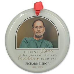 Circle Acrylic Ornament with In Our Hearts design