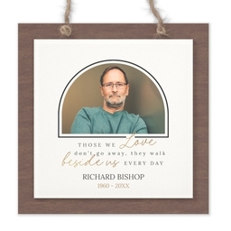 Wood & Acrylic Square Ornament with In Our Hearts design