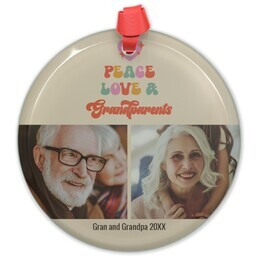 Circle Acrylic Ornament with Cool Grandparents design