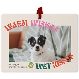 Photo Double-Sided Ornament with Merry Bright & Cuddly design