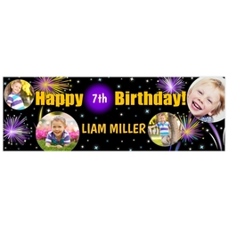 2x6 Same-Day Photo Banner with Birthday Burst design