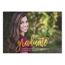 4.25x6 Postcard  with Curly Graduate design
