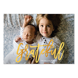4.25x6 Postcard  with Curly Grateful design
