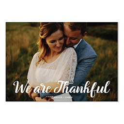 4.25x6 Postcard  with Curly Thankful design
