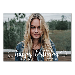 4.25x6 Postcard  with Elegant Birthday design