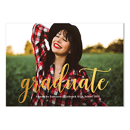 4.25x6 Postcard  with Fancy Graduate design