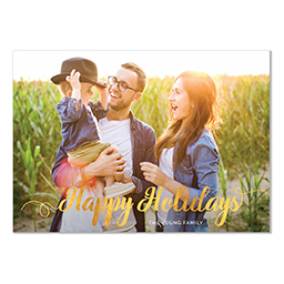 4.25x6 Postcard  with Ornate Happy Holidays design