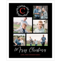 11x14 Board Prints with Monogram Wreath design