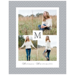 Poster, 11x14, Glossy Poster Paper with Chevron Monogram design